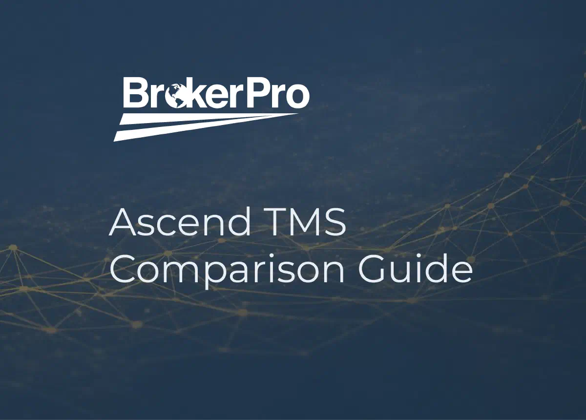 Ascend TMS and BrokerPro comparison header graphic with a checkbox in the background. Ascend TMS and BrokerPro comparison header graphic with a checkbox in the background.