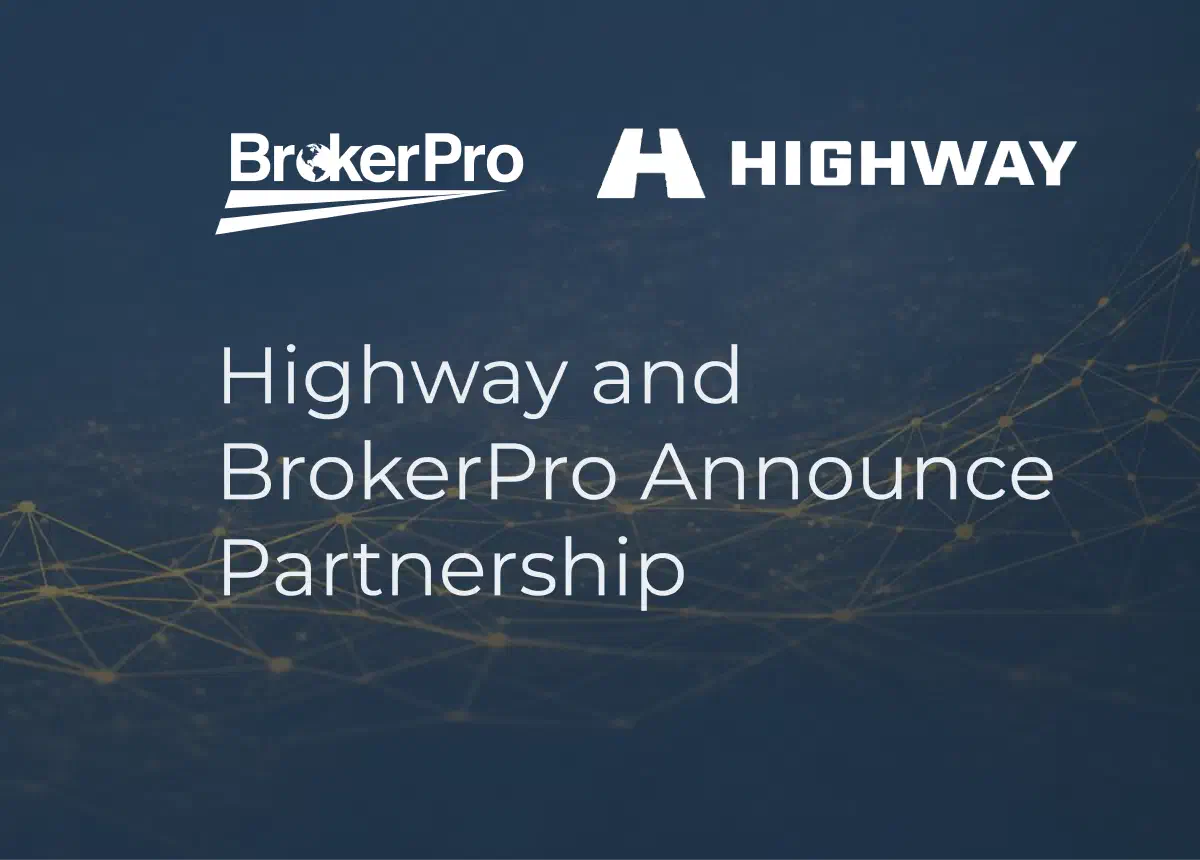 Image showing Highway and BrokerPro logos. Image showing Highway and BrokerPro logos.