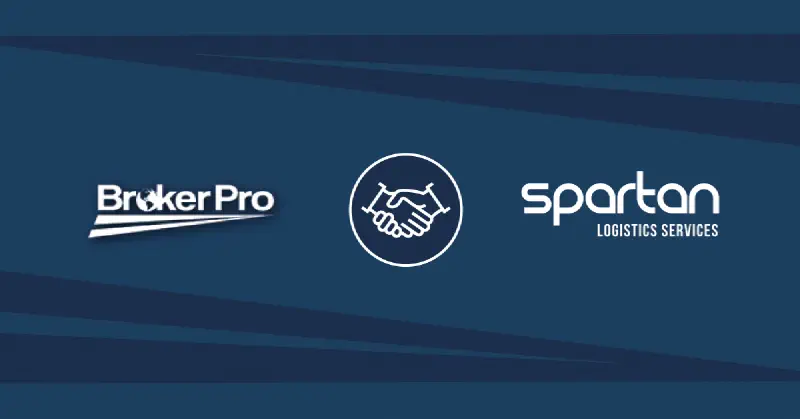 A graphic showing the BrokerPro and Spartan Logistics logos.